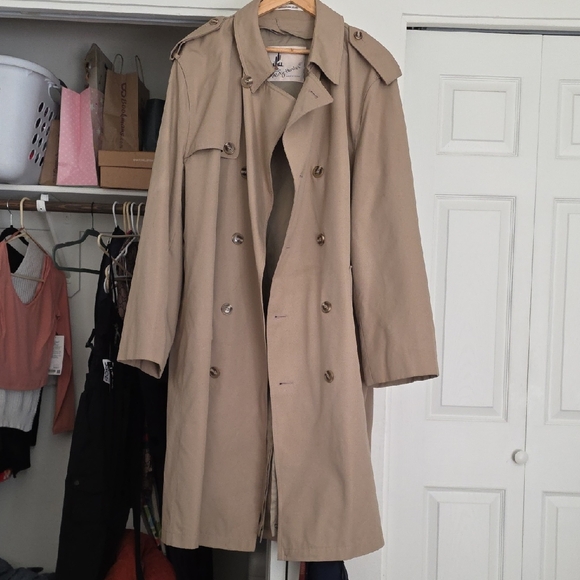 misty harbor Other - Men's Beige Double-Breasted Trench Coat